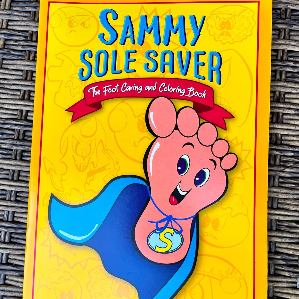 An educational children’s foot book, with colorful character stickers included.